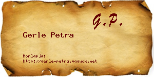 Gerle Petra névjegykártya
